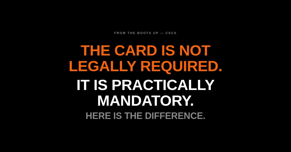 Do You Need a CSCS Card? The Legal Truth